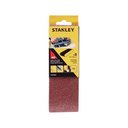 Stanley schuurpapier K40 400x60mm – 3 stuks