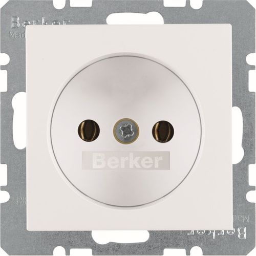 Berker Stopcontact S1 1-voudig Mat-wit